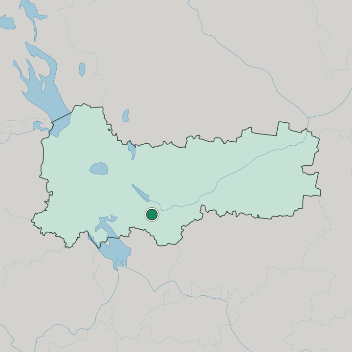 Map showing Vologda — In Vologda Oblast