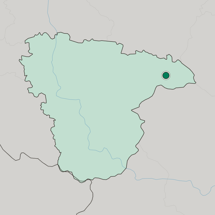 Map showing Borisoglebsk — In Voronezh Oblast