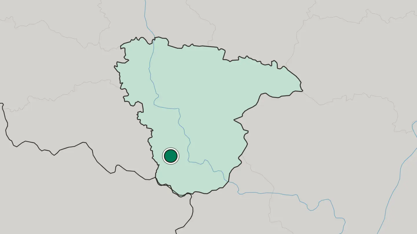 Map of Rossosh’ in Russia
