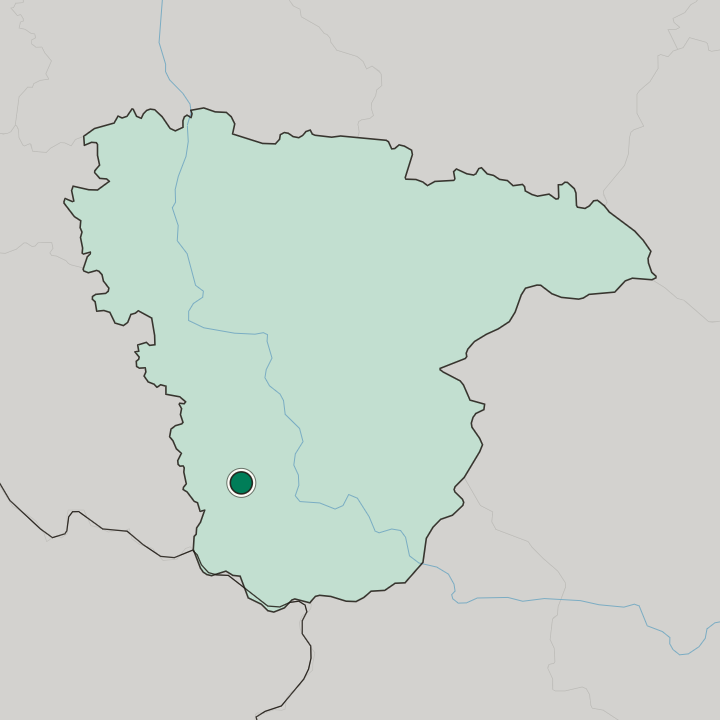 Map showing Rossosh’ — In Voronezh Oblast