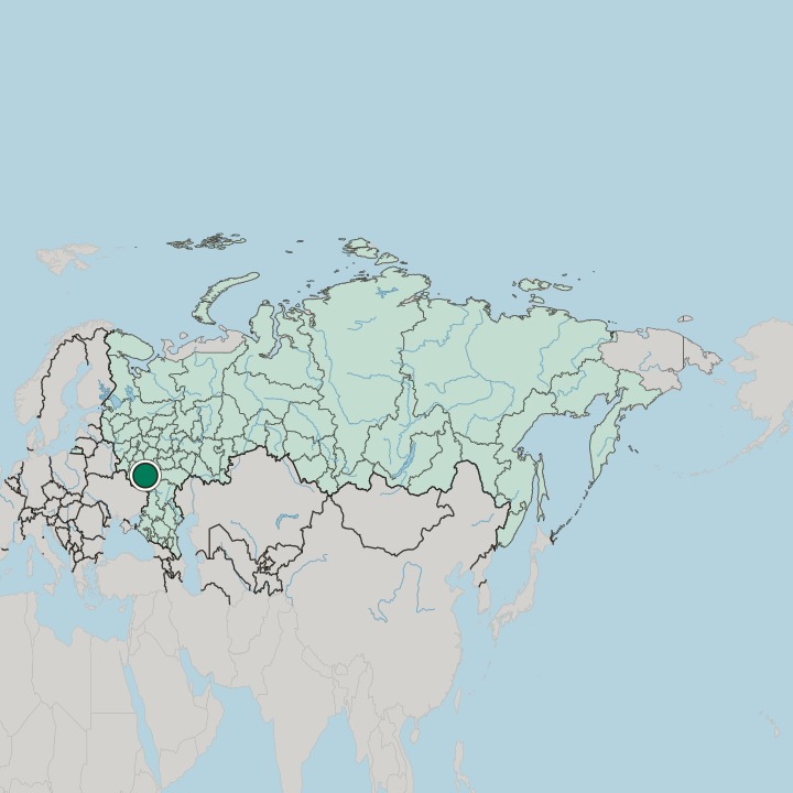 Map showing Voronezh — In Russia