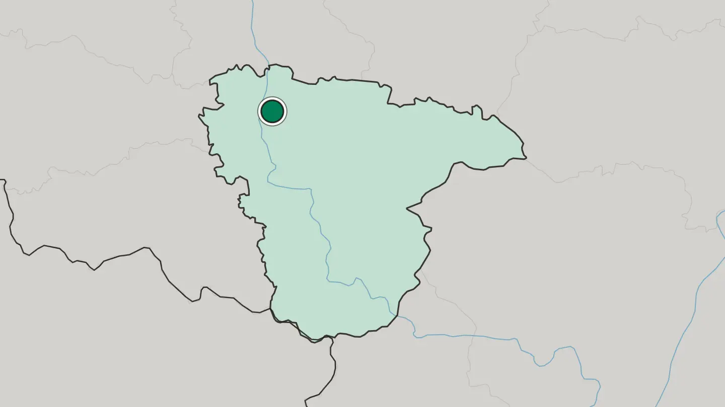 Map of Voronezh in Russia