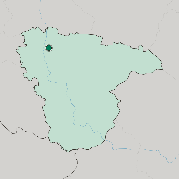 Map showing Voronezh — In Voronezh Oblast