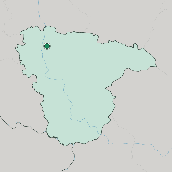 Map showing Voronezh — In Voronezh Oblast
