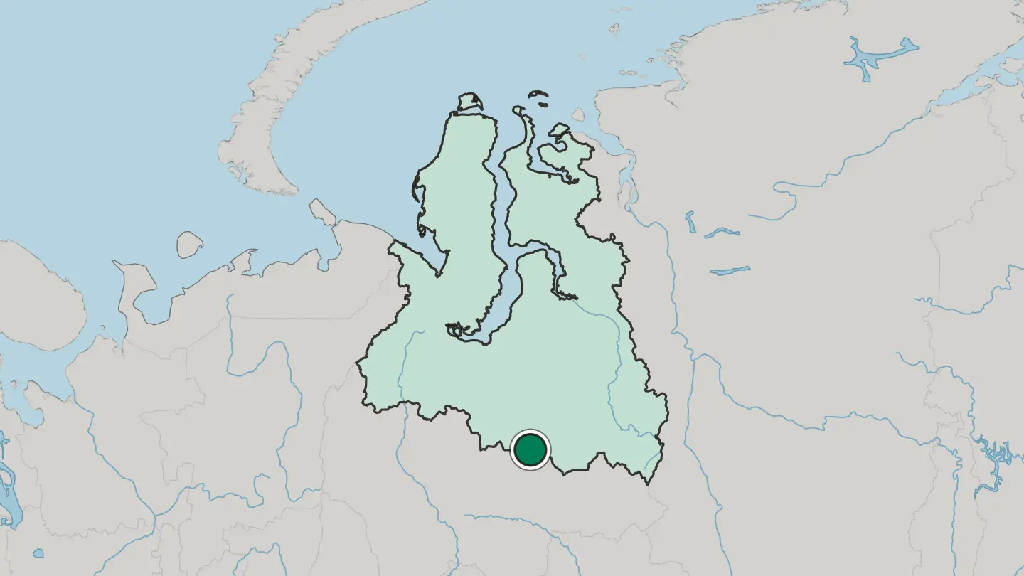 Map of Noyabrsk in Russia