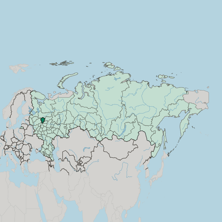 Map showing Yaroslavl Oblast — In Russia