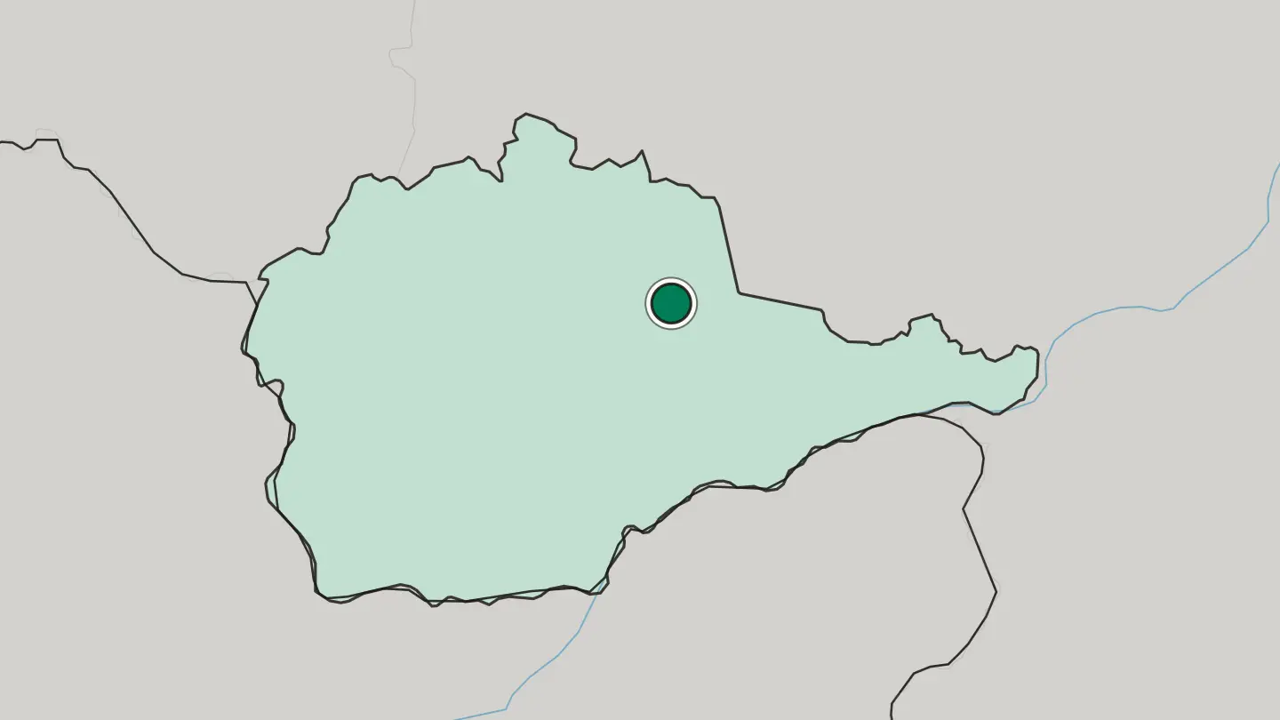 Map of Birobidzhan in Russia