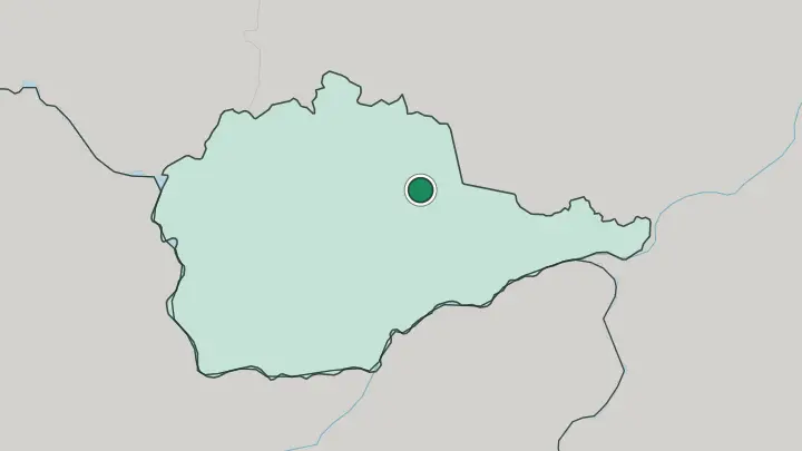 Map of Birobidzhan in Russia