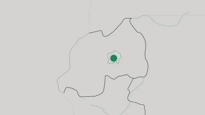 Map of Kigali in Rwanda