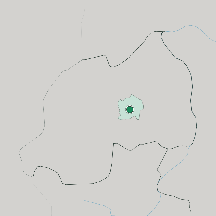 Map showing Kigali — In Rwanda