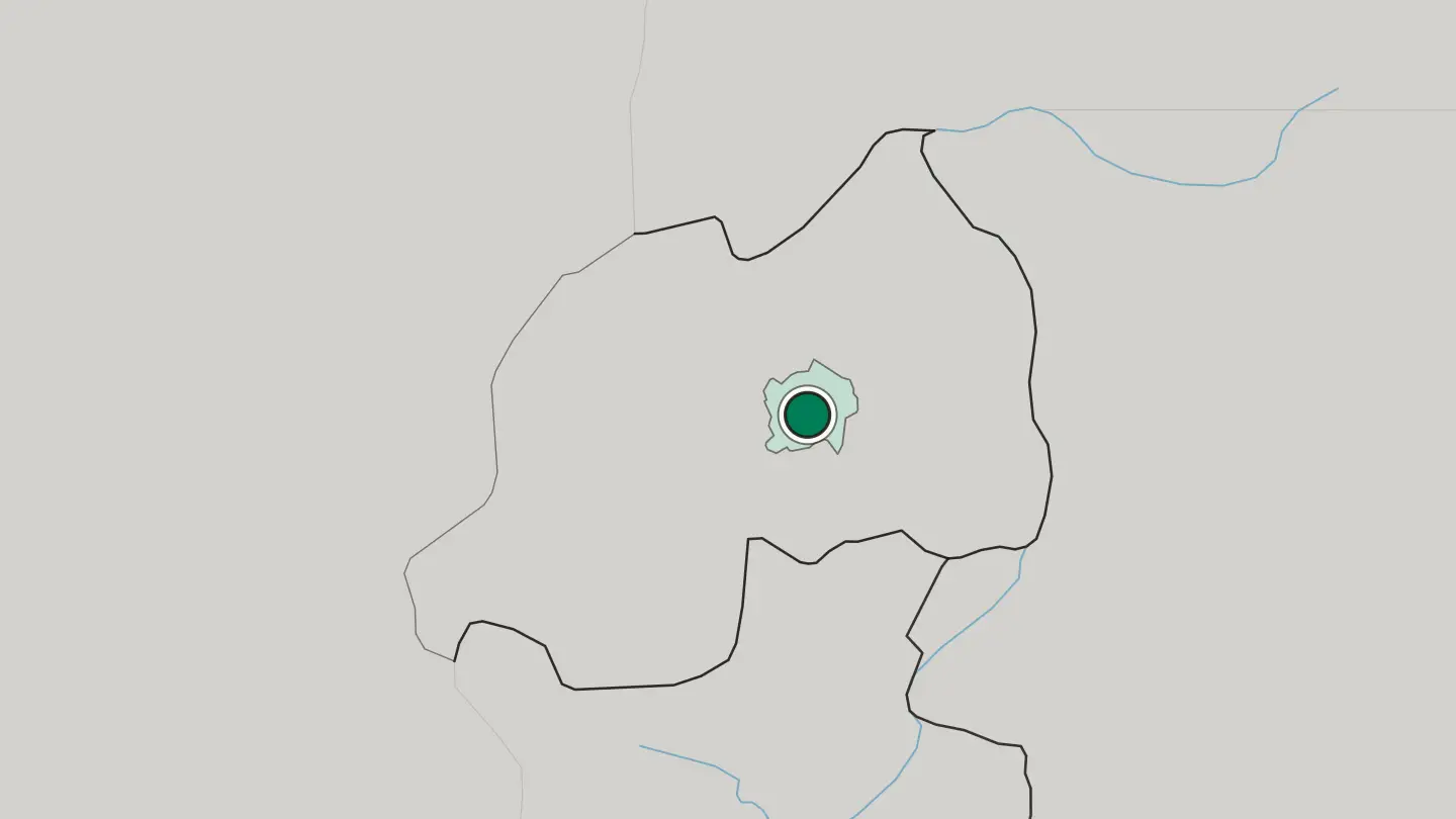 Map of Kigali in Rwanda