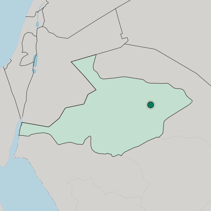 Map showing Sakakah — In Al Jawf Region