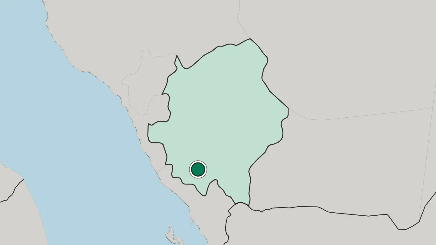 Map of Abha in Saudi Arabia