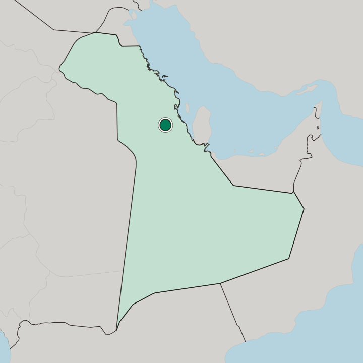 Map showing Al Hufūf — In Eastern Province