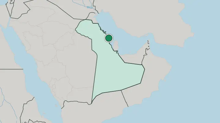 Map of Dammam in Saudi Arabia