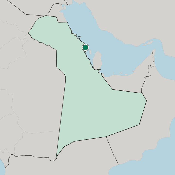 Map showing Dammam — In Eastern Province