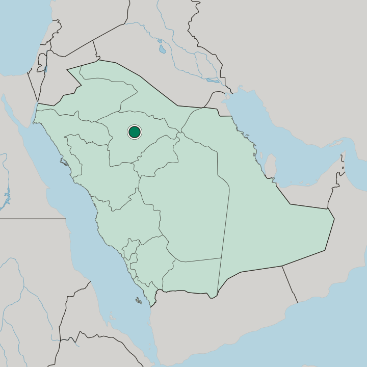 Map showing Ha'il — In Saudi Arabia
