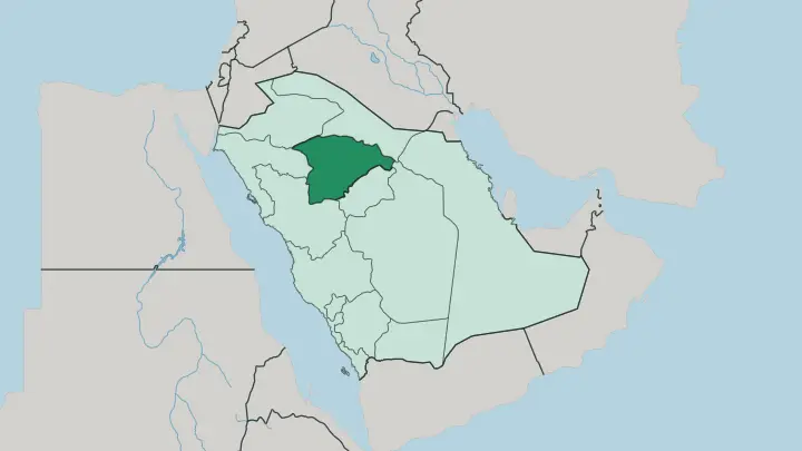Map of Ha'il Region in Saudi Arabia