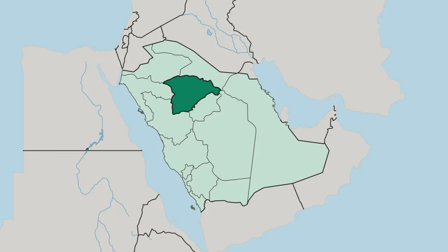 Map of Ha'il Region in Saudi Arabia