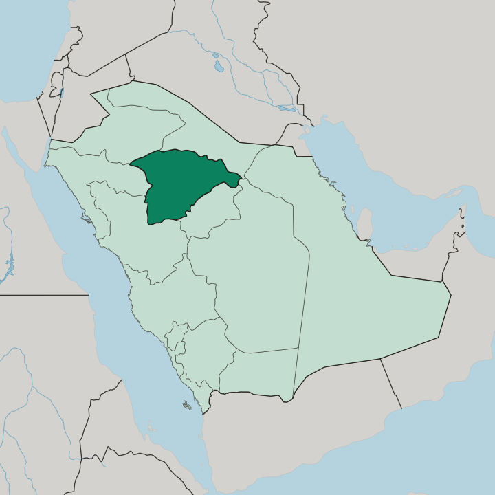 Map showing Ha'il Region — In Saudi Arabia