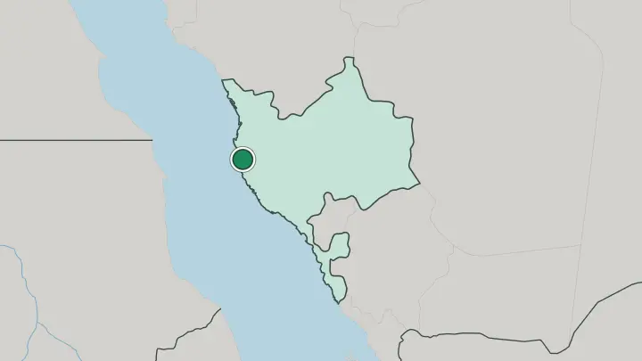 Map of Jeddah in Saudi Arabia