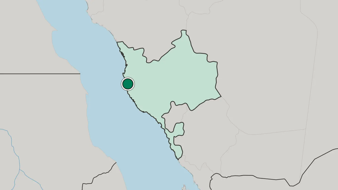 Map of Jeddah in Saudi Arabia
