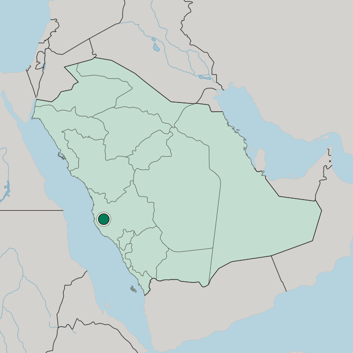 Map showing Misfalah — In Saudi Arabia