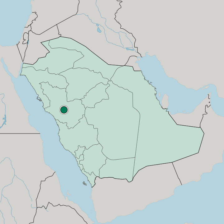 Map showing Madinah — In Saudi Arabia