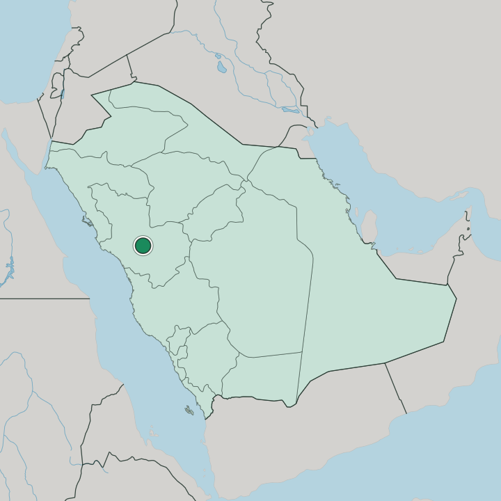 Map showing Madinah — In Saudi Arabia