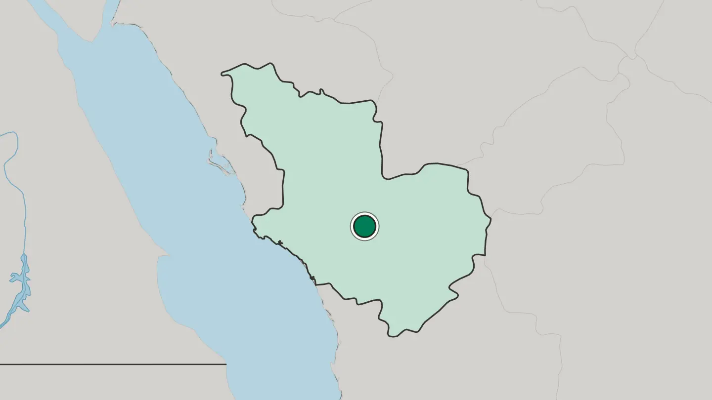 Map of Madinah in Saudi Arabia