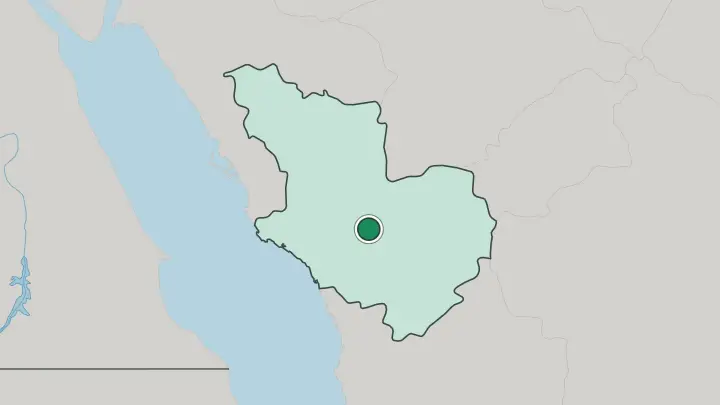 Map of Madinah in Saudi Arabia