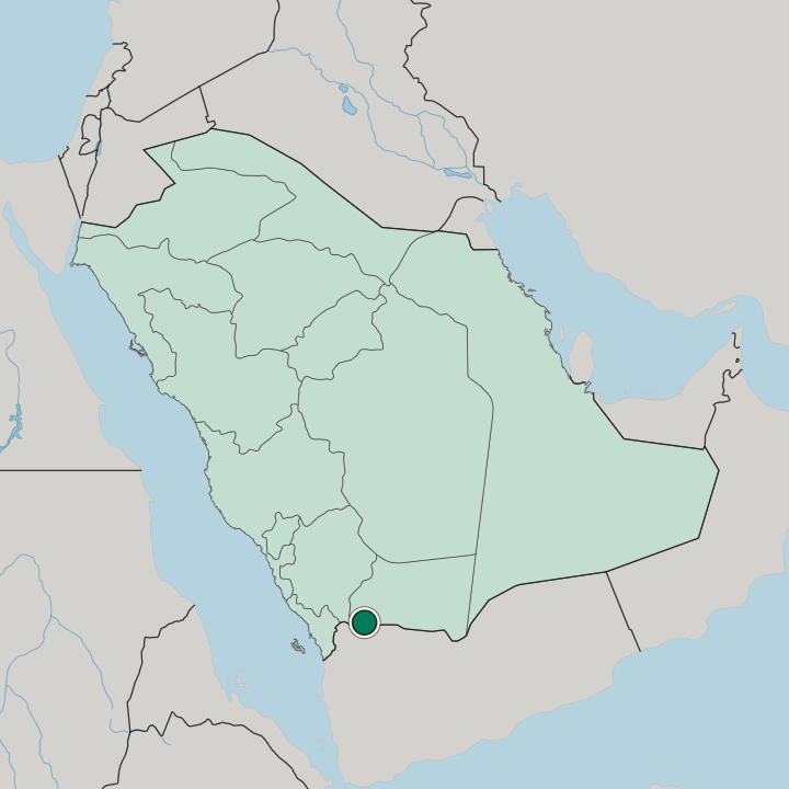 Map showing Najrān — In Saudi Arabia