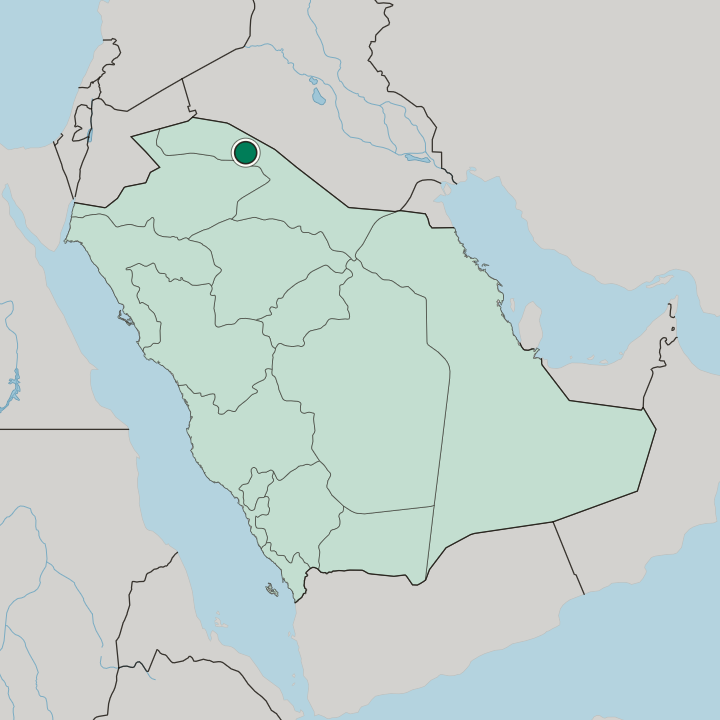 Map showing Arar — In Saudi Arabia