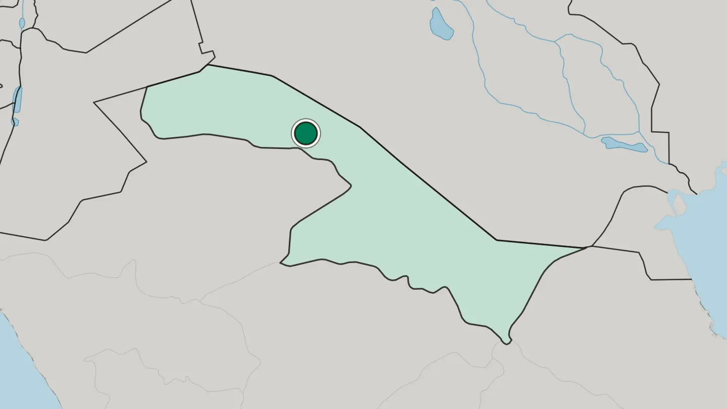 Map of Arar in Saudi Arabia