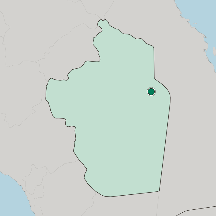 Map showing Al Kharj — In Riyadh Region