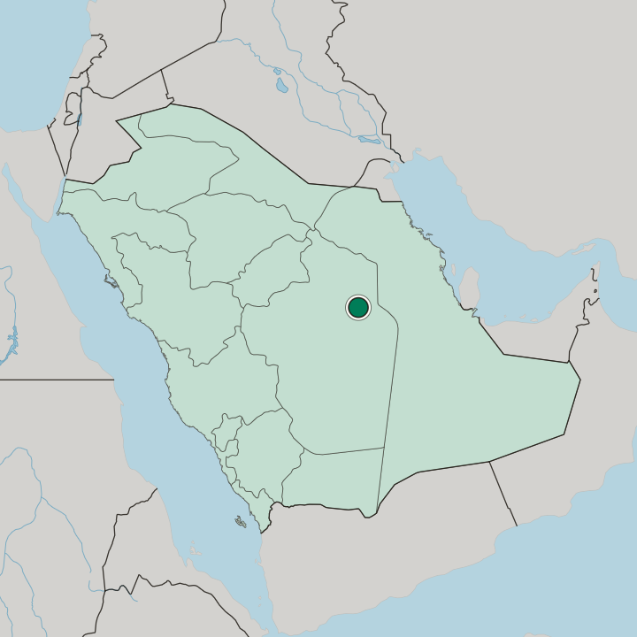 Map showing Al Murabba — In Saudi Arabia