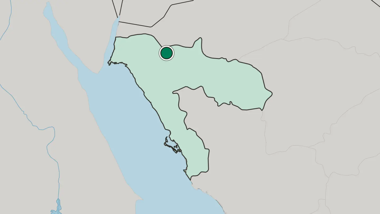Map of Tabuk in Saudi Arabia