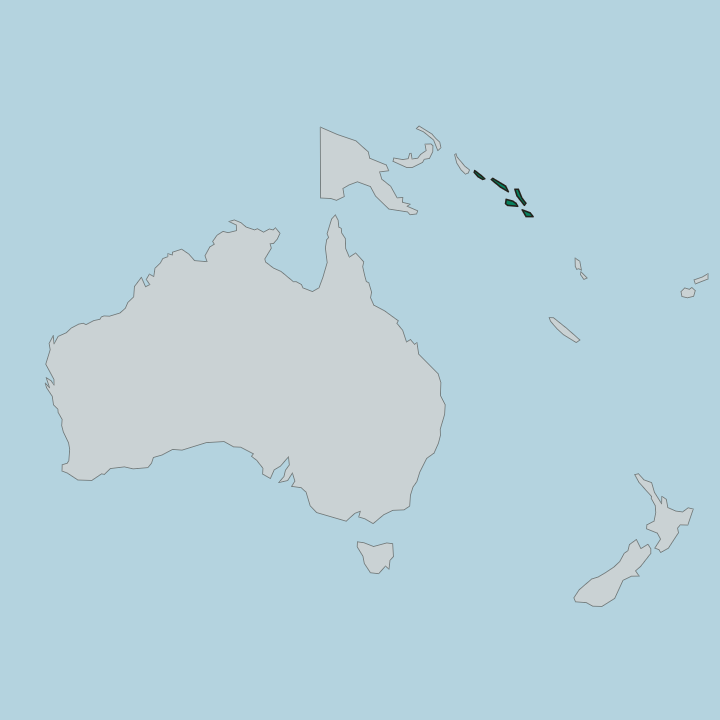 Map showing Solomon Islands — In Oceania