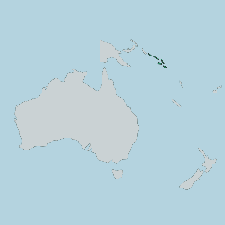 Map showing Solomon Islands — In Oceania