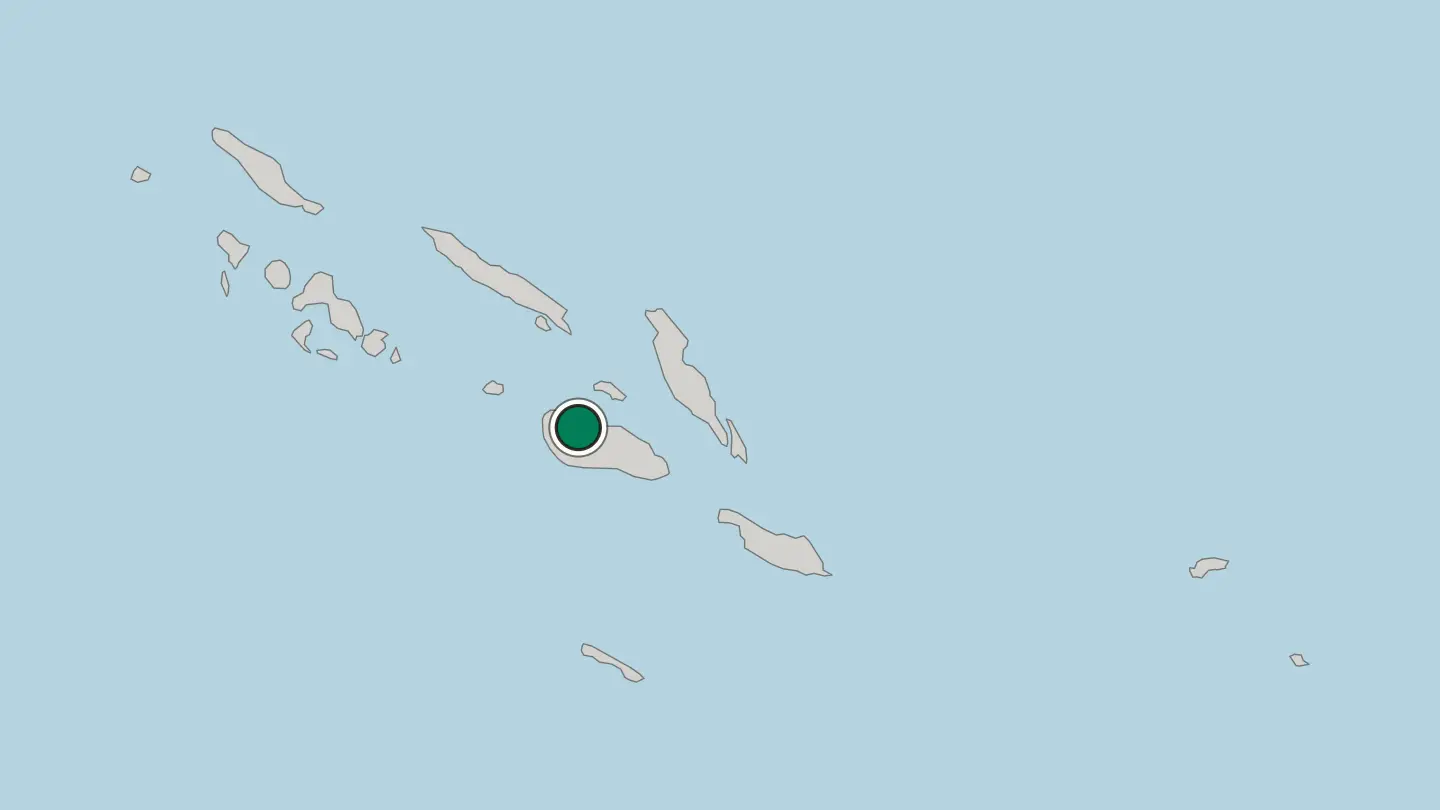 Map of Honiara in Solomon Islands
