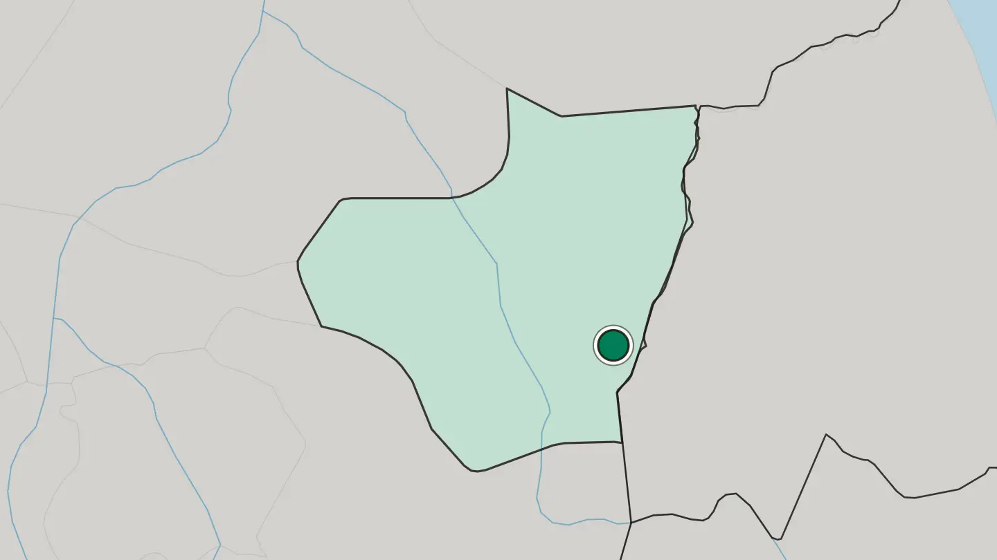 Map of Kassala in Sudan