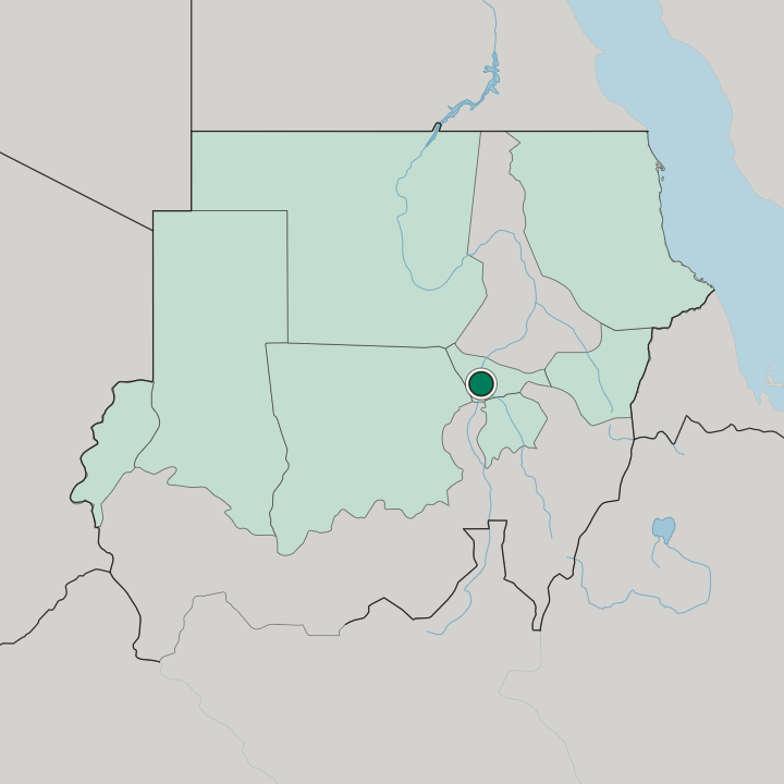 Map showing Khartoum North — In Sudan