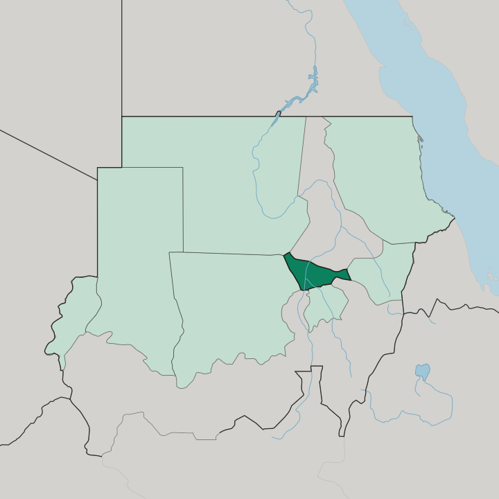 Map showing Khartoum — In Sudan