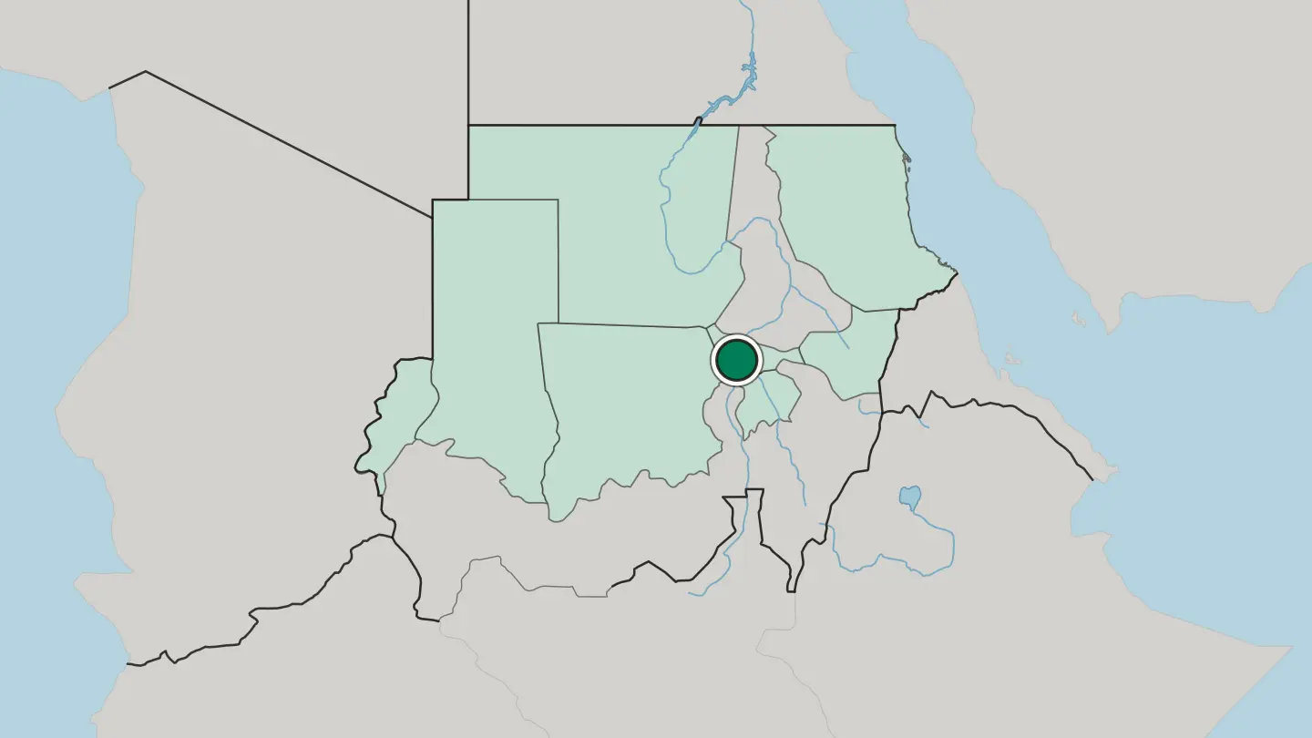 Map of Omdurman in Sudan