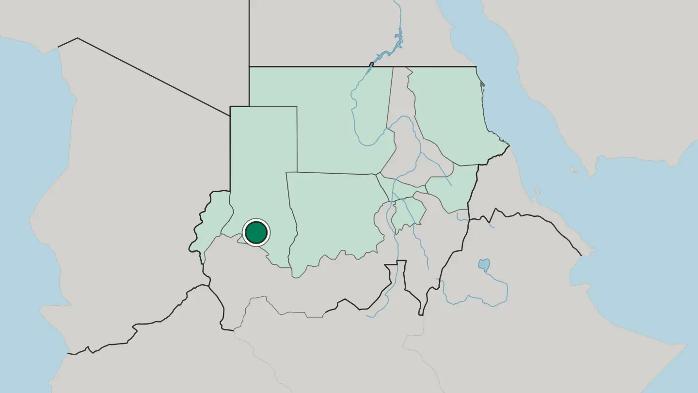 Map of El Fasher in Sudan