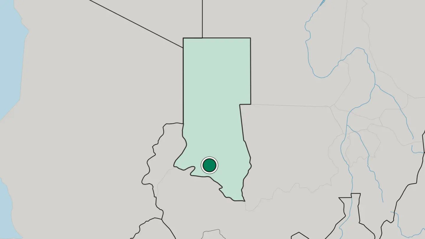 Map of El Fasher in Sudan