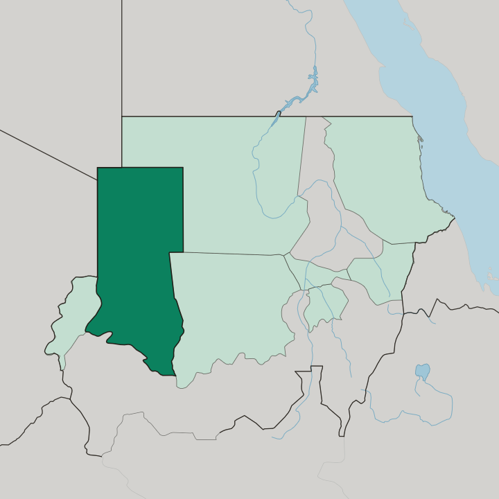 Map showing North Darfur — In Sudan