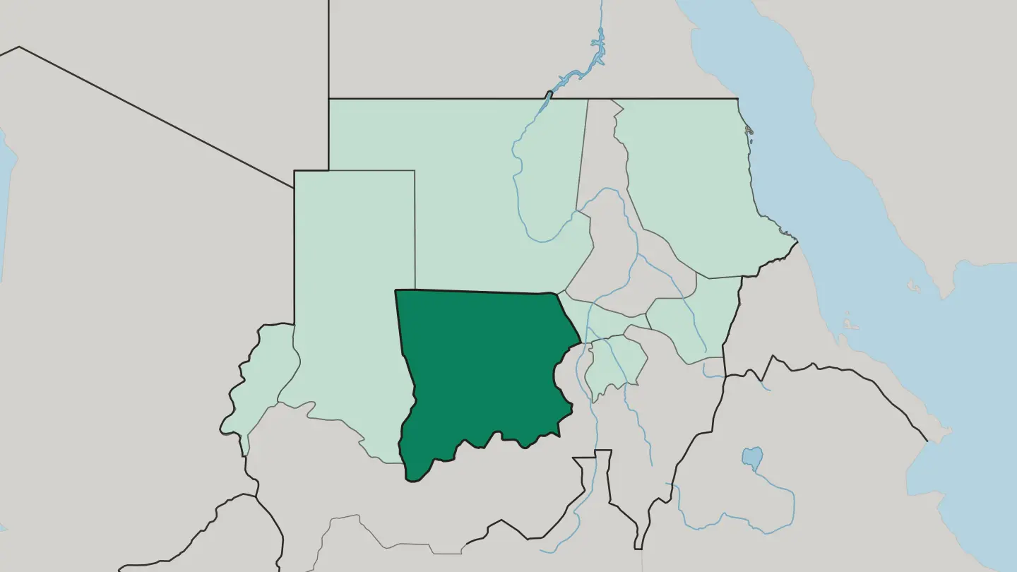 Map of North Kordofan in Sudan