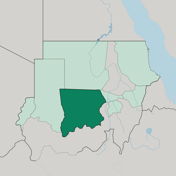 Map showing North Kordofan — In Sudan