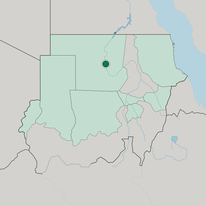 Map showing Dongola — In Sudan